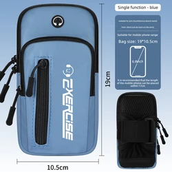 Haissky Multifunctional Wrist Running Bag - Zippered Outdoor Cycling and Fitness Phone Pouch (Blue)