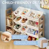 Toy Storage Organizer - Toy Organizers and Storage with Bookshelf, Toy Storage Shelf with 3 Shelves and 12 Storages Bins 5
