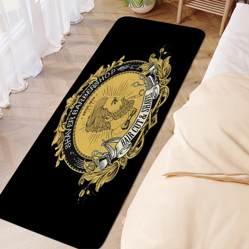 

Carpet for Bedroom Barber Shop Aesthetic Floor Mats for Home Decorations Entrance Doormat Kitchen Accessories Non Slip Carpet