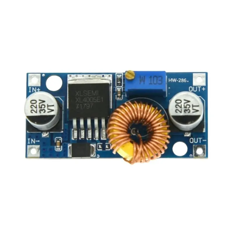 ABKP-2X XL4005 조정 가능한 스텝다운 전원 공급 장치 모듈 5A DC-DC 컨버터 고전류 대전력 전압 조정기