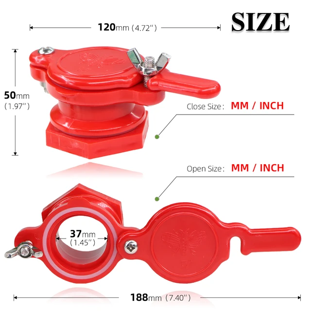 Tartós Mézkapu -Kivonó Méhészkészlet Méh Mézes Vödör Szelep Csap Palackozó Szerszámok Kapcsoló Tartály Méhész Kiegészítő - Image 2