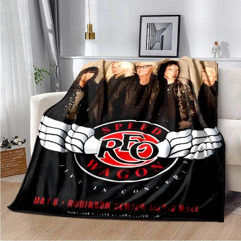 

REO Speedwagon Logo Blanket, Lightweight Warm Insulation Sofa Bed Office Car Knee Pads Blankets,Decke,couverture,stragulum