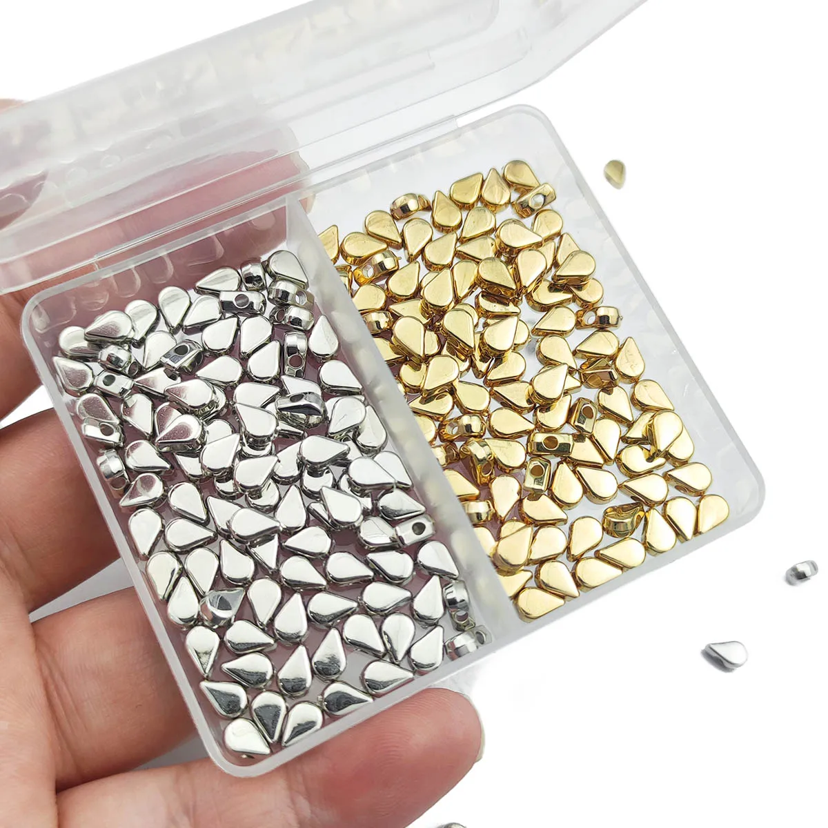 Loose Beads Gold Silver Spacer  Color Silver Gold Spacer Beads - Plated  Gold Color - Aliexpress