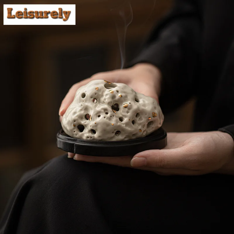 Lie Down Cloud Gold Tracing Incense Holder Mist Smoking Steamers Incense Burners Consecrate Censer Bedroom Supplies Collection