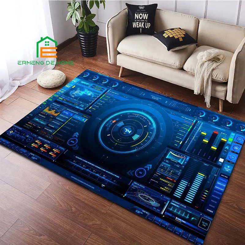 Vinyl Disc Player Pattern Rug for Bedroom Living Room Carpet for Kitchen Floor Mats Home Decor Non-Slip Floor Pad Rug 15 Sizes 6
