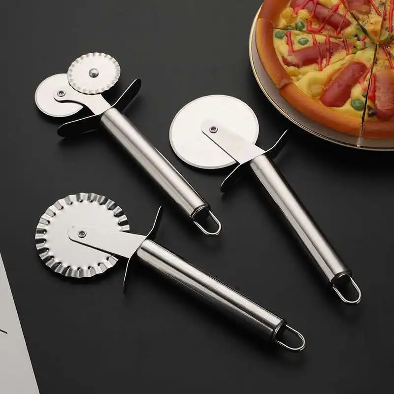 

Pizza Roller Cutter Stainless Steel Single-wheel Pizza Cutter Pizza Cutter Hob Pizza Baking Tools