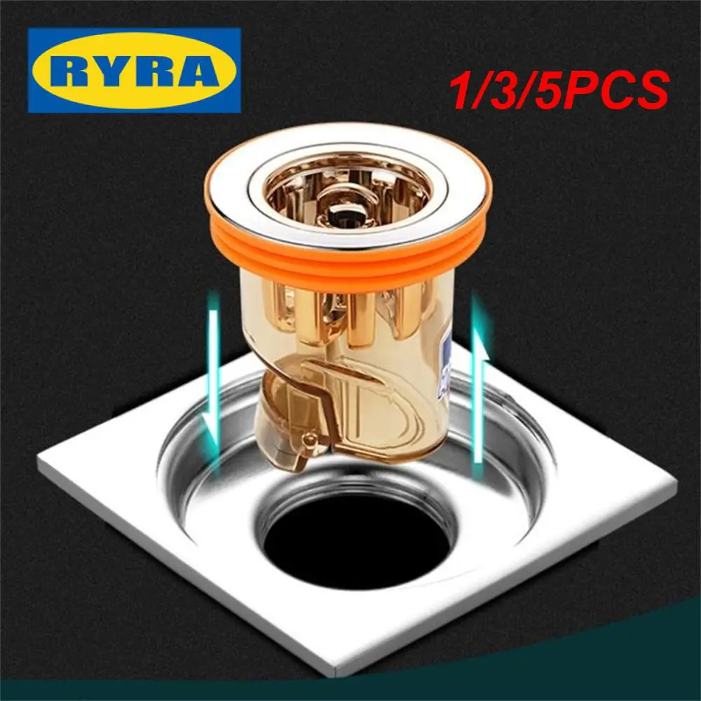 

1/3/5PCS Shower Floor Drain Backflow Preventer Sewer Core Anti-Odor Artifact Auto Open Water Seal No Smell Bathroom Toilet Sewer