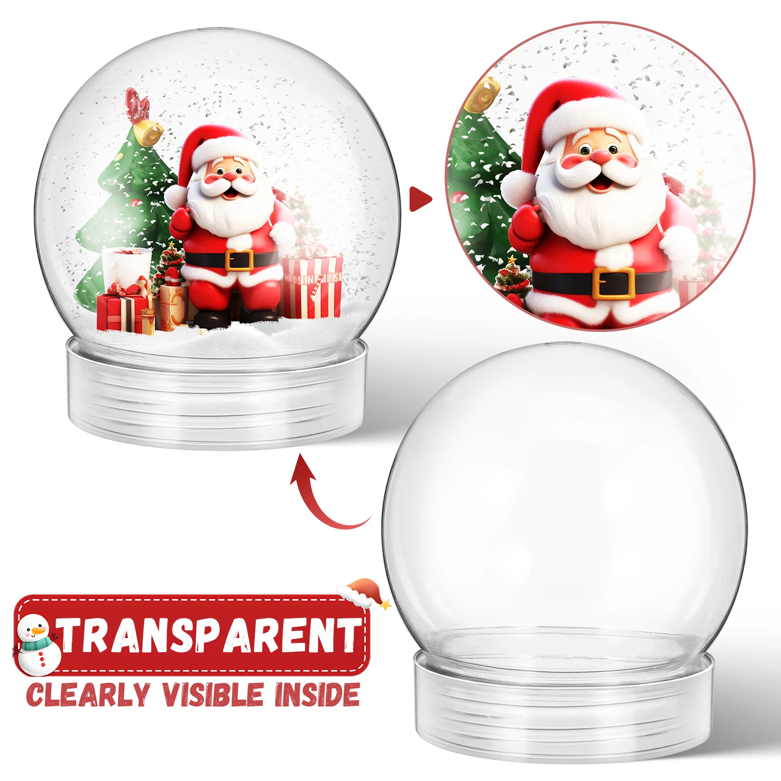 Créez votre Boule à Neige de Noël Transparente Personnalisée