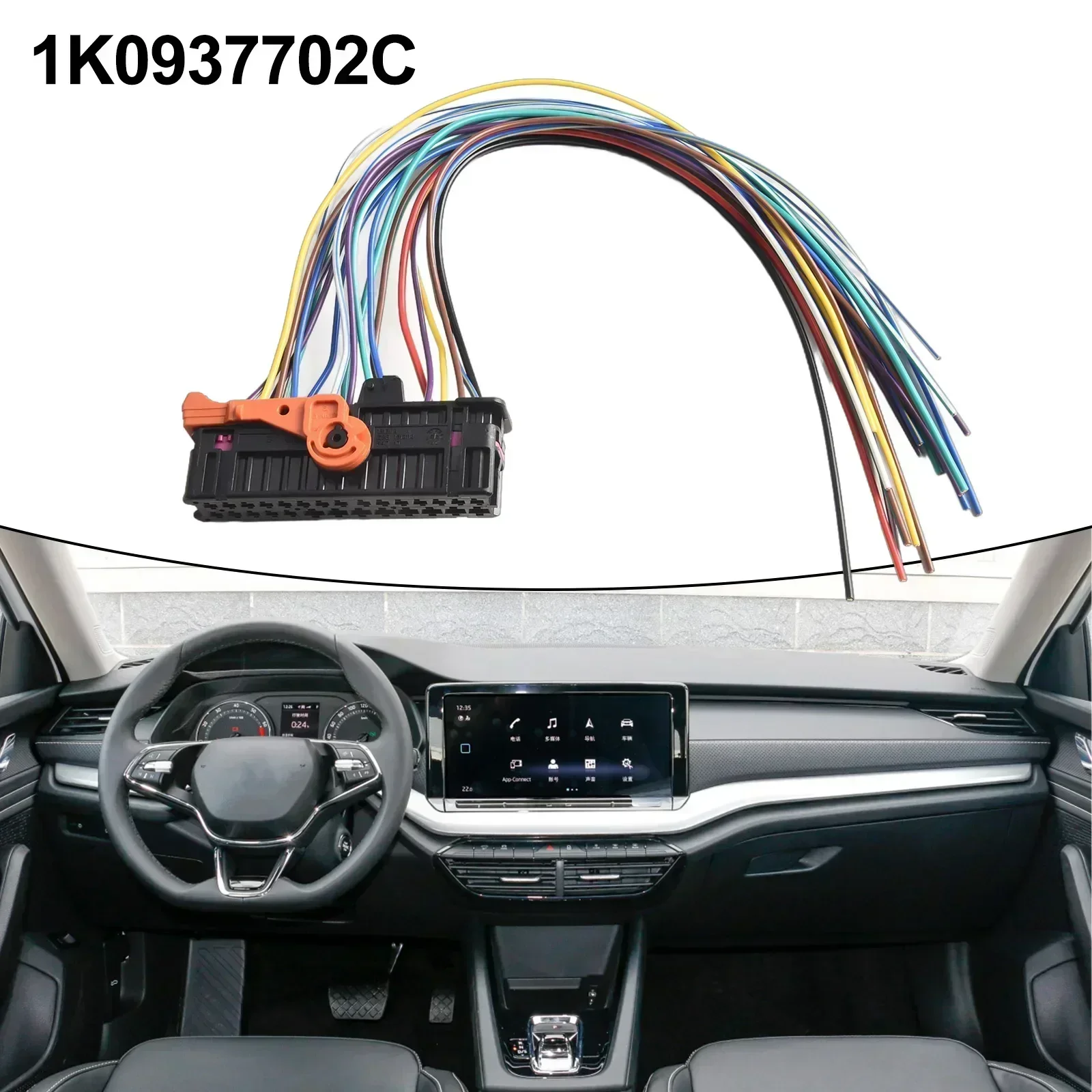 Door Cable Harness Car Door Cable Front Rear Wiring Harness Repair Kit Plug Replacement Fits For Skoda