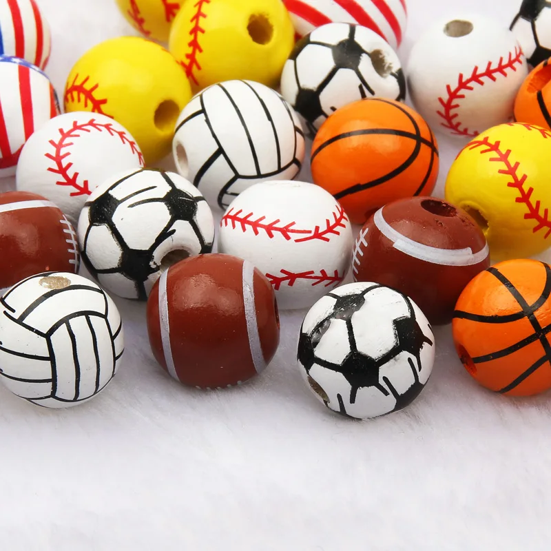 Bracelet Making Beads Football  Necklace Making Beads Football - 10pcs/lot  16mm - Aliexpress