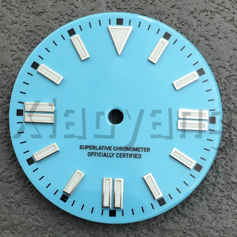 Sterile Glossy Green Luminous Watch Dial, 29mm