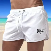 Men's Summer Gym Workout Running Shorts Breathable mesh quick drying Surf Beach Elastic waist tethered shorts S-4XL 2