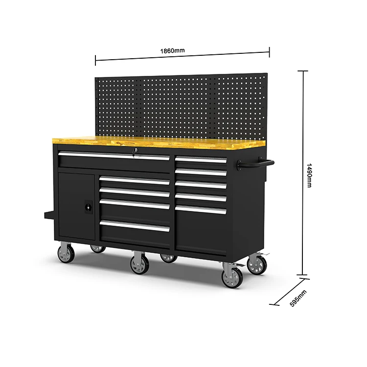 Carrello Portautensili Industriale Robusto con Cassetti per Officine e Garage, Carrello Portautensili Industriale con Attrezzi - immagine 2