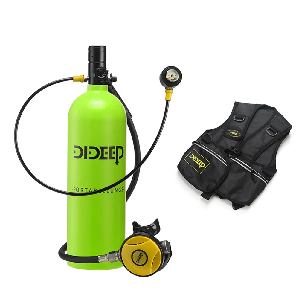 DIDEEP X5000Pro 2L Scuba Diving Tank Diving Equipment Underwater Breathing Cylinders Support 30-45 Minutes