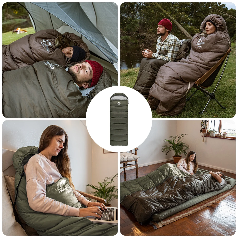 Naturehike Sleeping Bag Ultralight Compact Potable Envelope Winter Cotton Quilt Travel Outdoor Camping,sleeping bag,survival sleeping bag