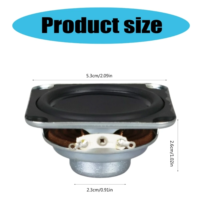 Speakers 2Pcs 4Ohm 5W Loudspeaker Rubber Side Amplifier