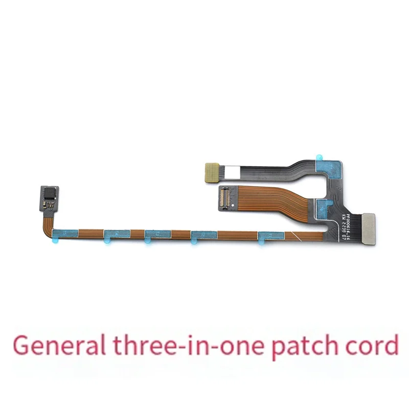 Câble Flexible Plat 3 en 1 pour DJI Mini 2 déplié, montrant la longueur et les extrémités de connexion.