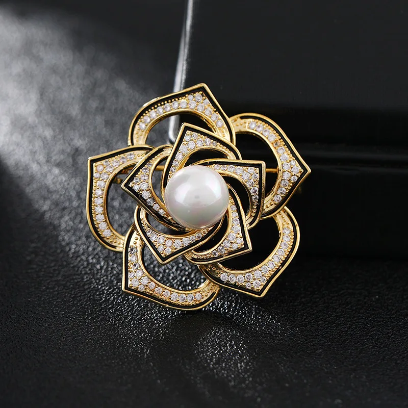 Chanel Gold Camellia Flower Pin at 1stDibs  chanel flower pin, chanel camellia  brooch, chanel tweed camellia brooch