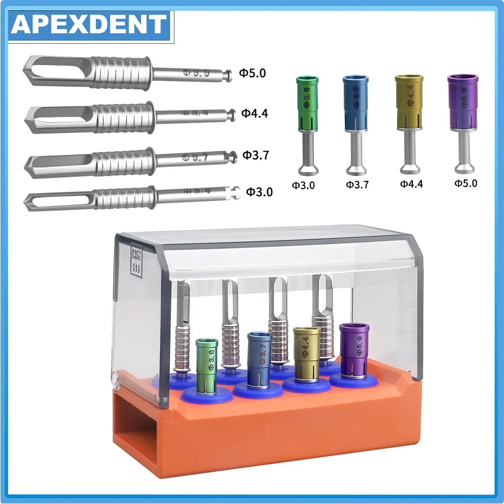 Kit de colección de fresas óseas APEXDENT, fresas quirúrgicas para implantes óseos, brocas de corte tipo trepano, instrumentos de odontología