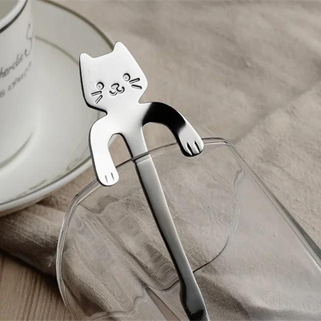 Cat-Shaped Stainless Steel Coffee Spoon 2