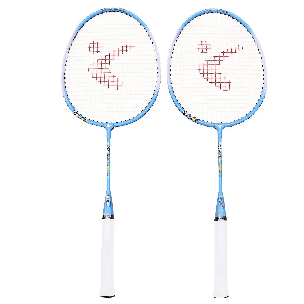 

1 Pair Kids Badminton Racket Aluminium Alloy Outdoor Sports Racket Set Training Pats Paternity Children Cartoon Badminton