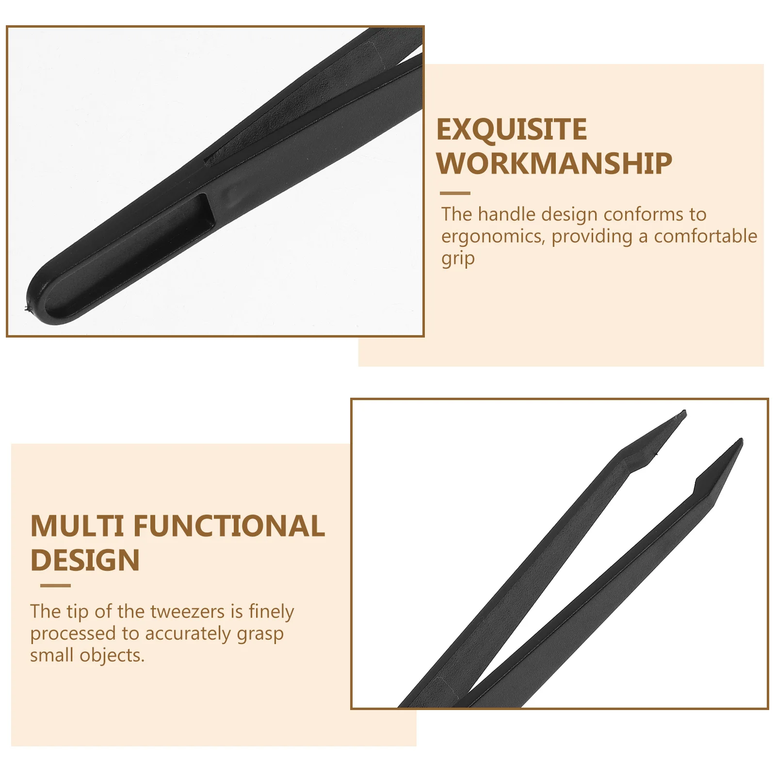 10 PCS Sticker Pointed Tweezers Miss Jewelry Making Plastic Function Tool Precision