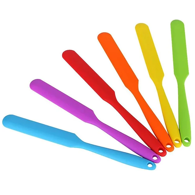 Shenmeida 4PCS Silicone Spatulas Bulk for Kitchen, Baking, Cake Icing,  Resin Craft, Mini Silicon Scraper Tool, Jar Spatula with Long Handle Heat  Resistant 