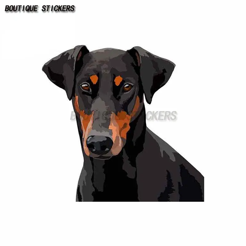 

Doberman Cartoon Car Sticker Waterproof PVC Decal Car Motorcycle Accessories Luggage Notebook Computer Sticker Cover scratches