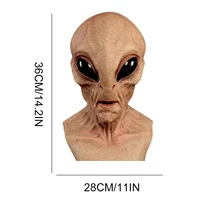 Забавная маска с изображением инопланетянина, латексные реалистичные жуткие маски на Хэллоуин для Хэллоуина, карнавальный костюм, реквизит для вечеринки — изображение 4