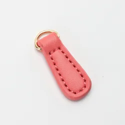 Genuine Leather Zipper Pulls - Set of 5 Premium Accessories - 5PCS (Pink)