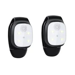 USB Rechargeable LED Clip Flashlight with 4 Lighting Modes (LED -2pcs)
