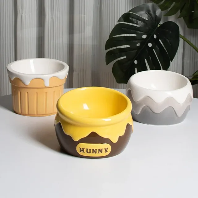 Pet Ceramic Bowl Honey Can Modeling Cat Food Water Feeders Elevated Small Dogs Drinking Cute Bowls Pet Ceramic Bowl Honey Can Modeling Cat Food Water Feeders Elevated Small Dogs Drinking Cute Bowls