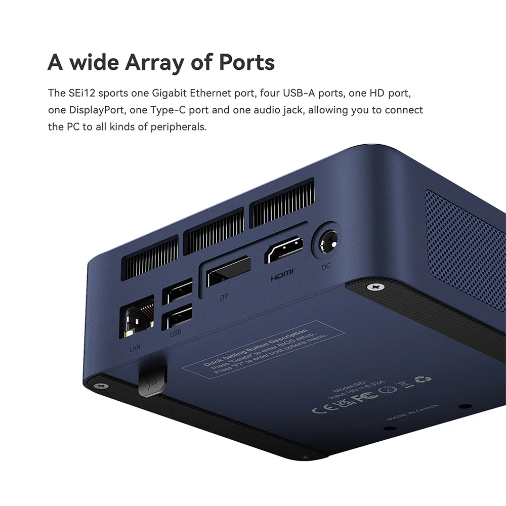 Beelink SEi12 Mini PC - Intel Core i5-12450H 12th Gen, DDR4, SSD, WiFi 6, BT 5.2, PCIe 4.0 - Compact Desktop Game Computer Description Image.This Product Can Be Found With The Tag Names Barebone Mini PC, Computer Office