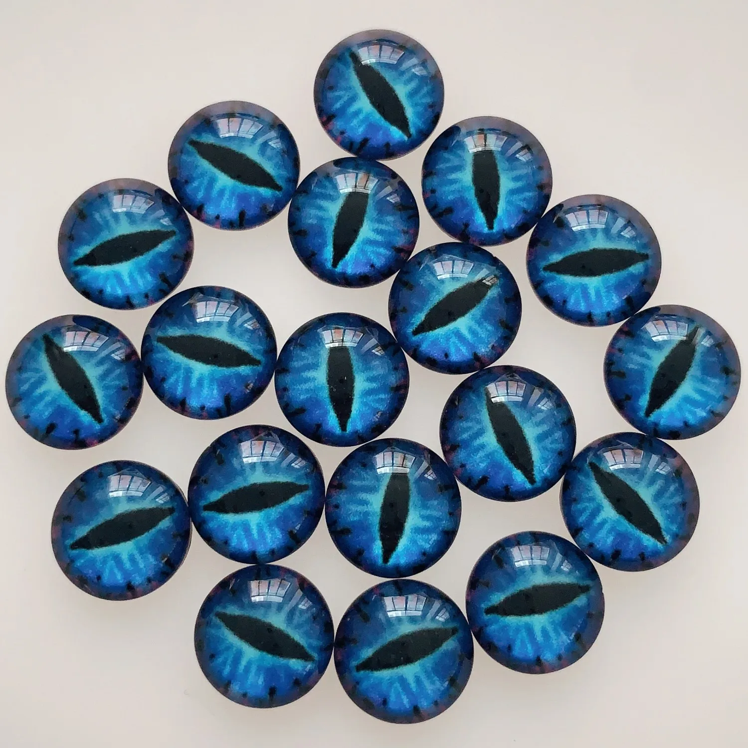 Onebeading 6mm 8mm 10mm 12mm Zufällig Gemischte Spielzeug Puppen Tier Augen Runde Glas Cabochon DIY Machen Zubehör K06380 – Detail 8