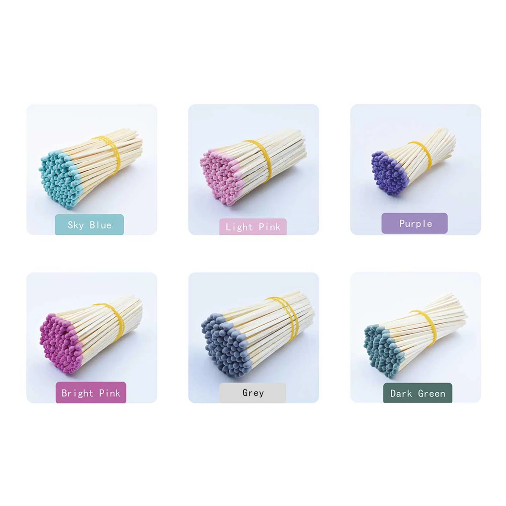 400Pcs/Pack 75MM Bulk Matches for Creative Aromatherapy Candles Matches for  Birthday Candles & Cigar Safety DIY Colorful Match - AliExpress