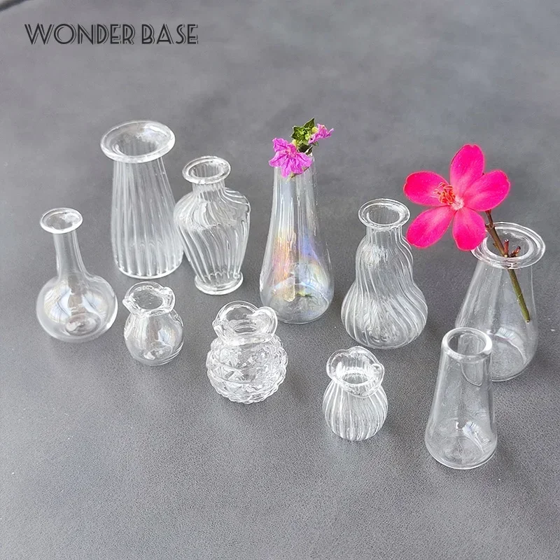 Creative Cute MINI Glass Vase Plant Hydroponic Terrarium Art Plant Hydroponic Table Vase Glass Crafts DIY Aromatherapy Bottle 5