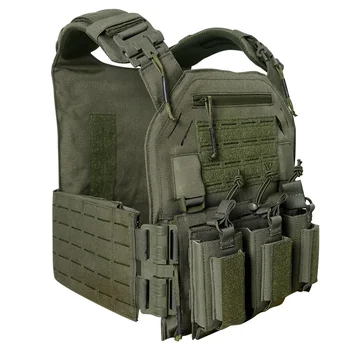 Advanced 1000D Nylon Quick Release Modular Laser Cutting Molle System Tactical Vest with Double Triple Magazine Pouch 4