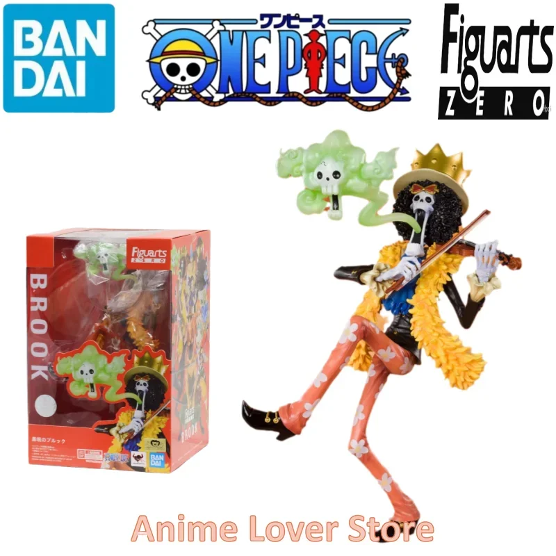 

Bandai Original Figuarts ZERO One Piece Brook Skull 20th Anniversary Anime Figure Toys for Kids Gift Collectible Model Ornaments