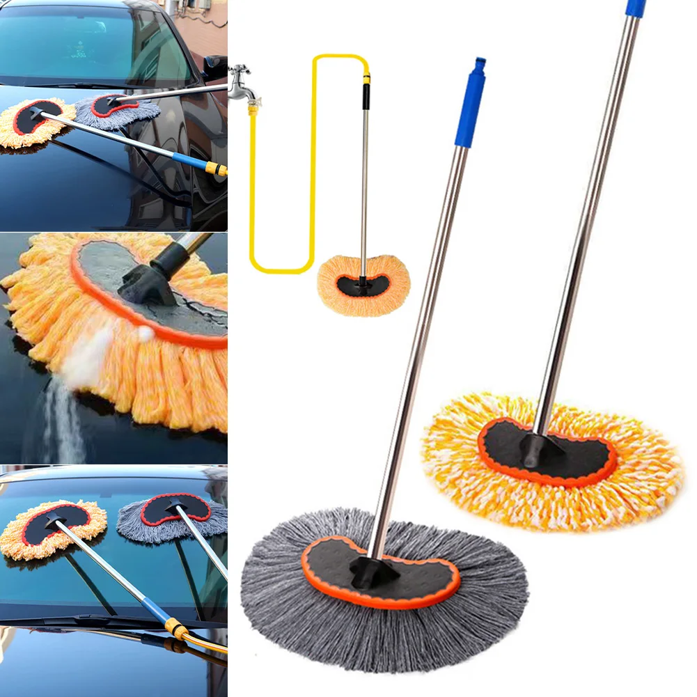 2023 Car Wash Brush Car Cleaning Mop Mop for Washing Cars 90cm Long Handle  Car Cleaning Kit with Water Dispenser Non-Scratch - AliExpress