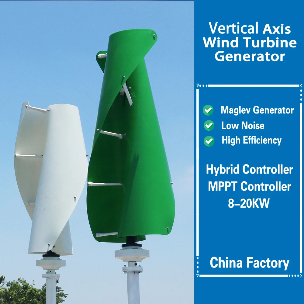 

8000W 12V24V48V Vertical Wind Turbine Generator for Home Free Energy Wind Power Windmill Permanent Maglev off Grid System