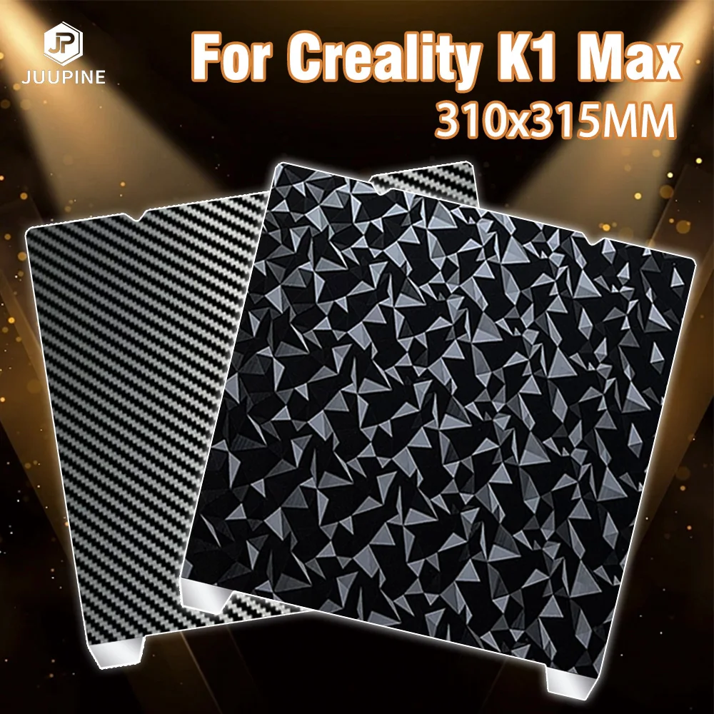 

For Creality K1 Max Upgrade Hot Bed 310x315mm Build Plate K1 Max Pet Peo Magnetic Build Plate Double Side Sping Steel Sheet