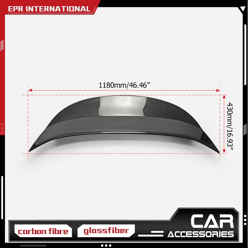 

For Nissan Fairlady 370z Z34 Honey Comb Weave Carbon Fiber Rear Trunk Spoiler Wing Lip Trim Bodykits Body Kits