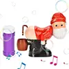 Bubble Machine for Kids Light Up Automatic Santa Shape Bubble Blower with Sound Funny Battery Powered Bubble Maker for Kids 5