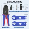 HS-2546B Solar Crimping Tool Kit Including 10 Pairs of Solar Connectors and 2 Spanners Solar Panel Crimper 3