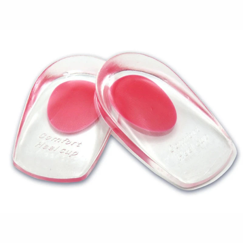 

1pair Soft Silicone Gel Insoles For Heel Spurs Pain Foot Cushion Foot Massager Care Half Heel Insole Pad Height Increase