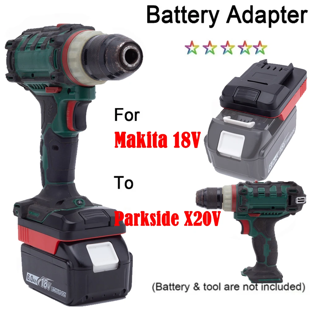 Battery Adapter Converter For Makita 18V 6.0ah Lithium To for Parkside X20V Power Tool Accessories (Not include tools &battery)