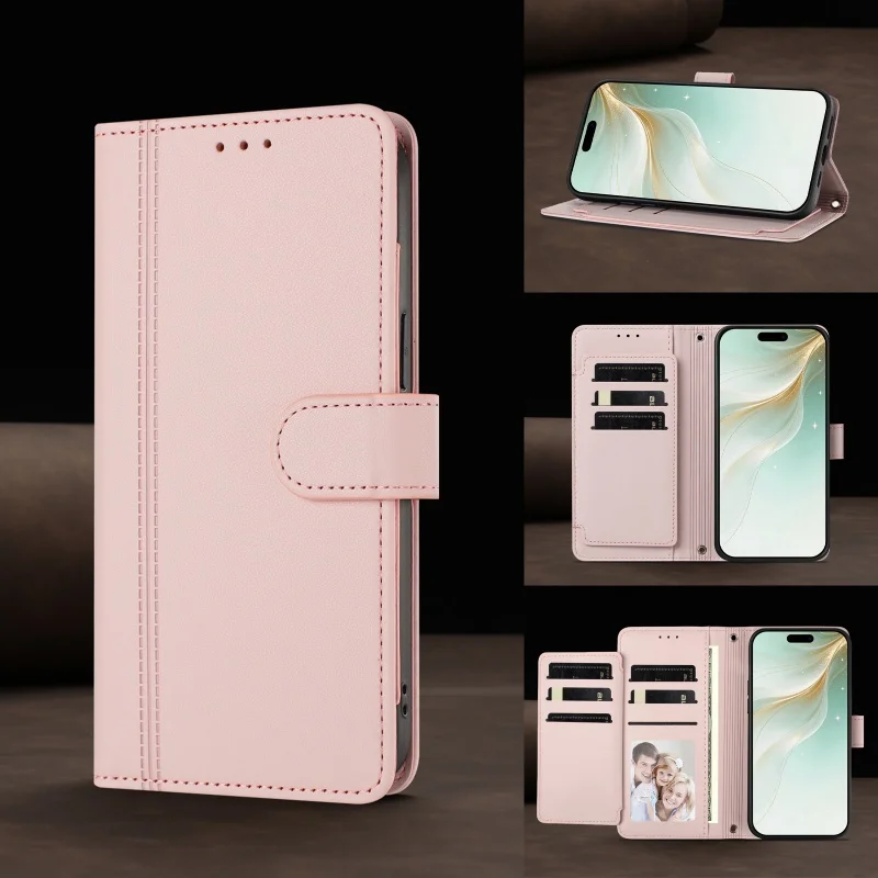 Elegant PU Leather Wallet Phone Case with Flip Cover
