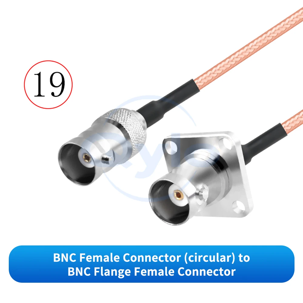 BNC auf BNC Stecker/Buchse Adapter BNC auf BNC Signalverlängerungskabel RG316 Braunes HF-Adapterkabel (1 Stück) – Detail 11