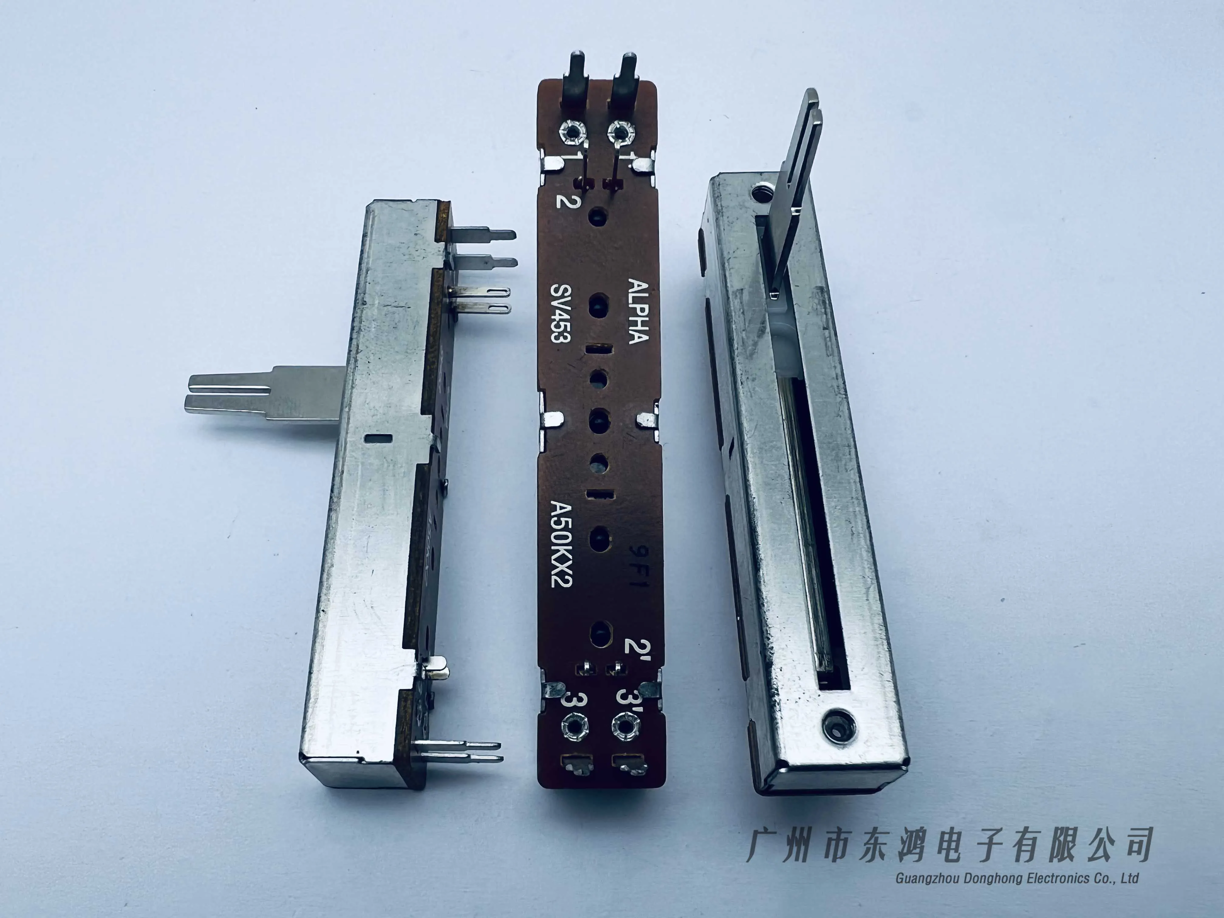 Linear Potentiometer 1pcs Mixer ALPHA SV453 A50Kx2 Straight Slide Potentiometer 20A6 / 73mm Fader Variable Resistors