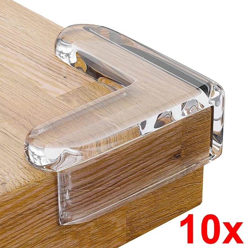 

10Pcs Baby Safety Silicone Protector Table Corner Protective Cover Transparent Anti Collision Guard Child Desk Protection Covers